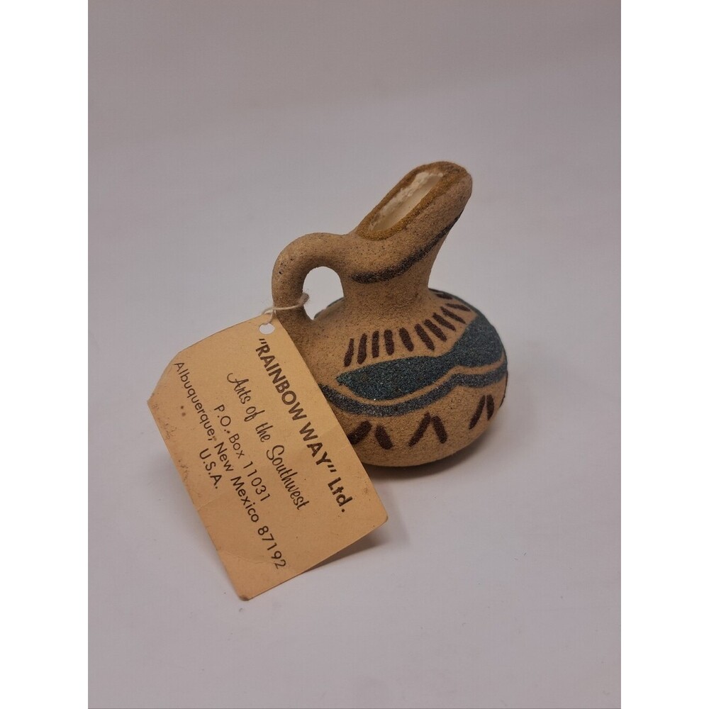 Rainbow Way Ltd Arts of the Southwest Sand Painting Pottery Native American 2.5"